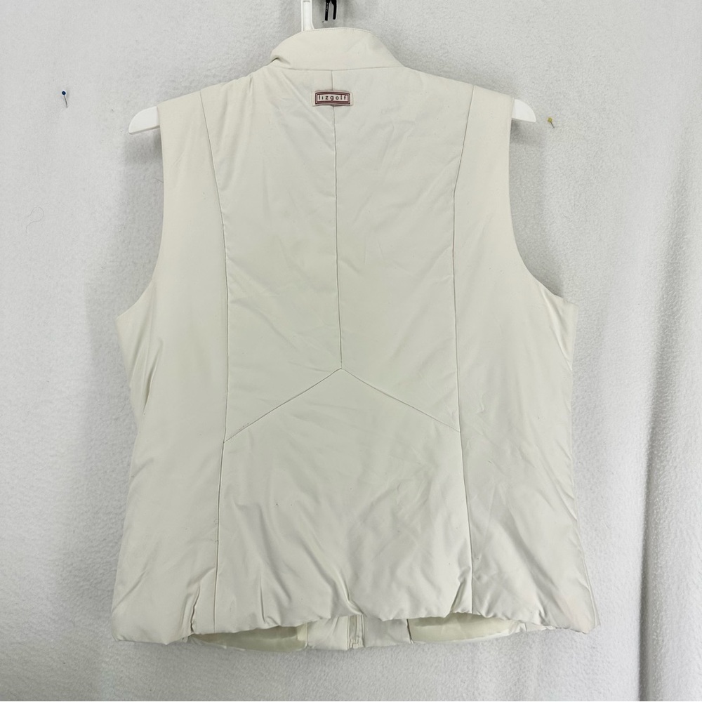 LizGolf Liz Claiborne Puff Vest Womens Large White - Picture 5 of 8